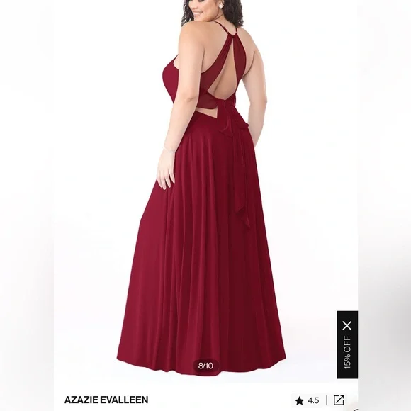 Azazie evalleen in burgundy - Picture 2 of 5